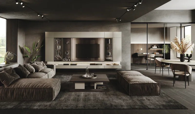 Living in Jazz Italian living wall and storage furniture