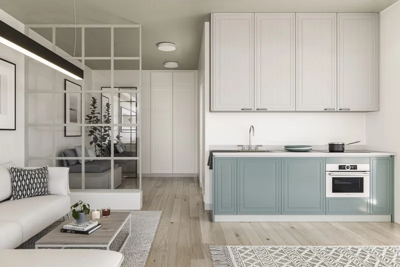 Logi 7 polylaminate thermo-sealed cabinet doors